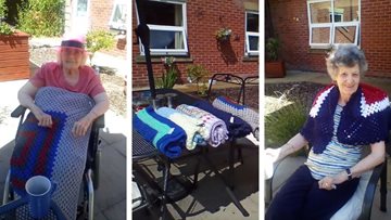 Stockport care home receive crochet blanket donation